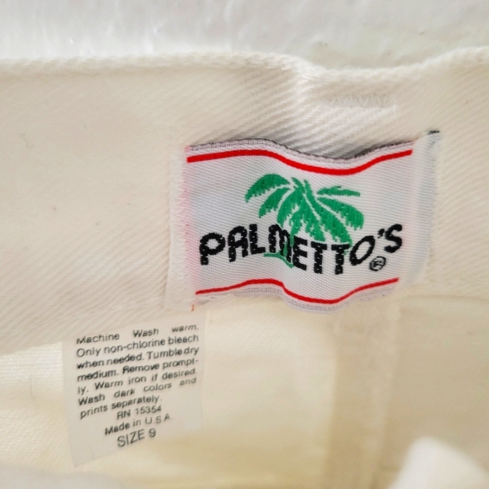 Vintage 80s Deadstock Palmetto's White Denim Skirt NWT 27" Waist Made In USA - Picture 6 of 8
